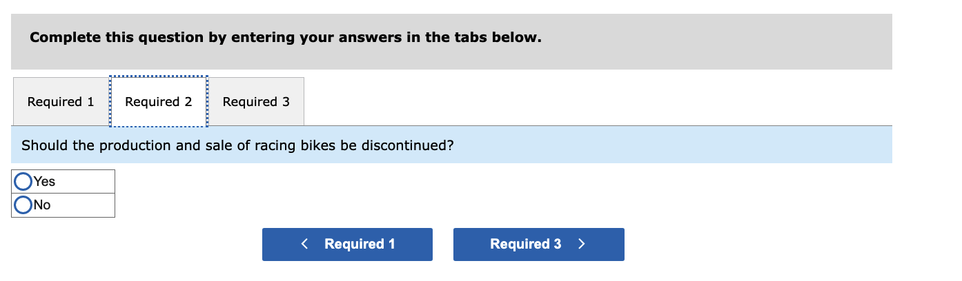 Cycle Company manufactures three types of bicycles-a dirt bike, a mountain bike,