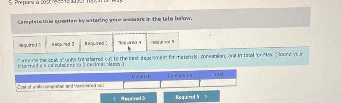 into production during May Pounds completed and transferred out Pounds in process,