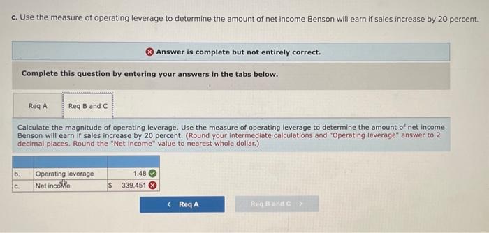 from the records of Benson, a merchandising firm: BENSON COMPANY Income Statement