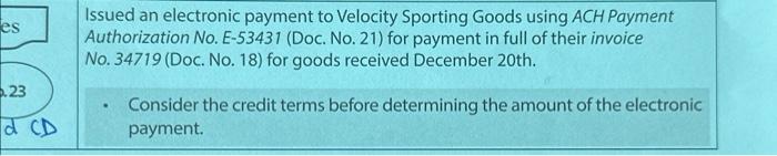 be paid later by Waren) None Use purchase order No. 325 (Doc.