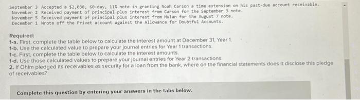 C2, C3, P4 The following transactions are from Ohlm Company, Note: Use