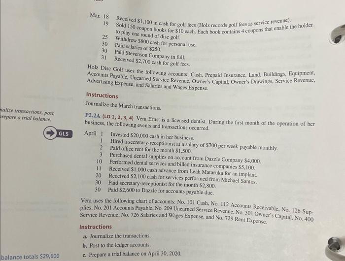 opened on March 1 by Ian Holz. The following selected events and