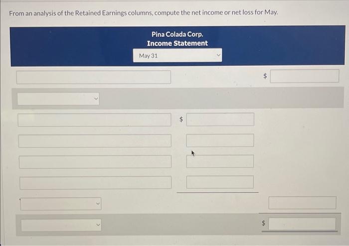 transactions is presented as follows. 1. Stockholders invested $21,000 cash in the