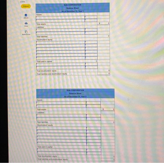 to the questions displayed below) Part 2 of 3 10 points Sun