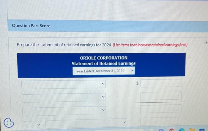Retained earnings, December 31, 2023 $1,544,000 Profit for the year ended December