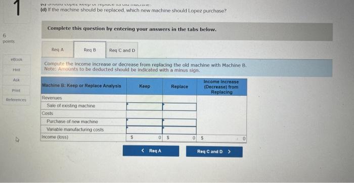 machine has a book value of $49,000 and a remaining useful life