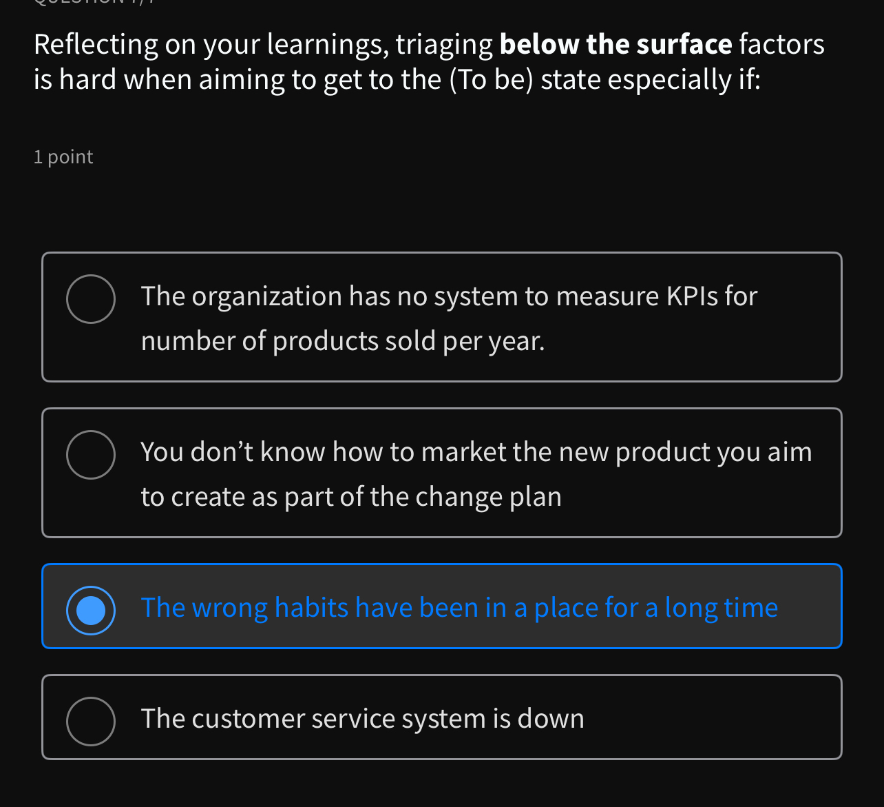 Reflecting on your learnings, triaging below the surface factors is hard when