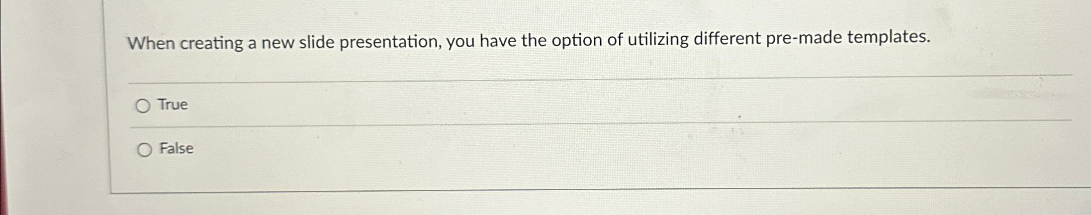 When creating a new slide presentation, you have the option of utilizing