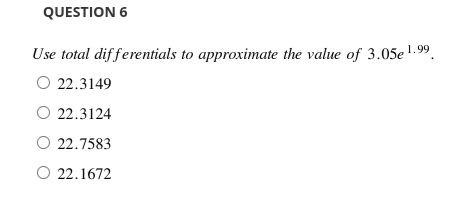 y=5 O x 20, y=20 O x 10, y 25 QUESTION 6