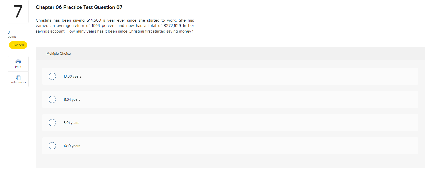 3 years from today if you earn a 14.50 percent rate of