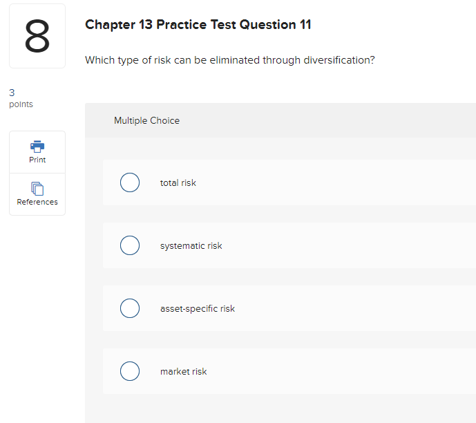 points Chapter 13 Practice Test Question 02 A stock is expected to