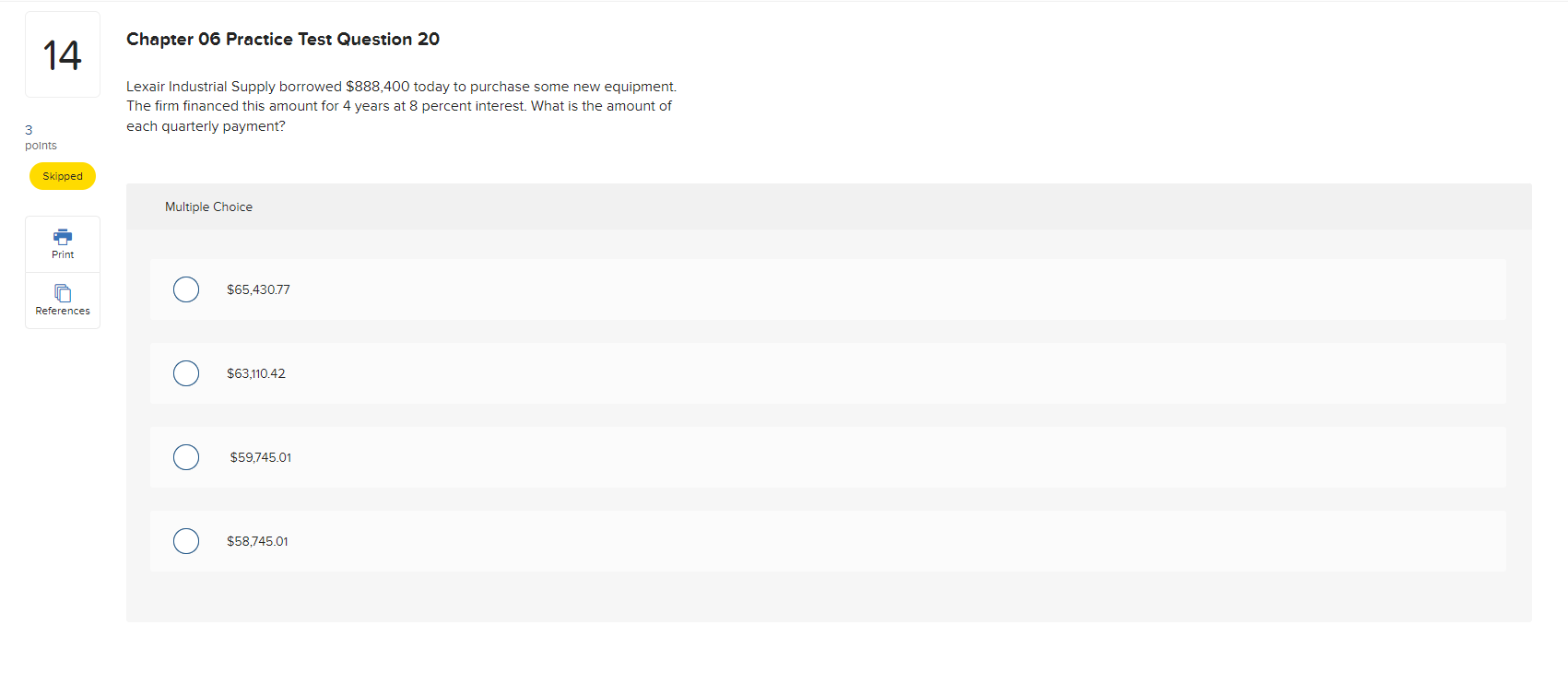 expenditures. How much do you need to deposit today if you can