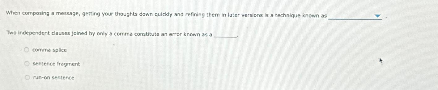 When composing a message, getting your thoughts down quickly and refining them