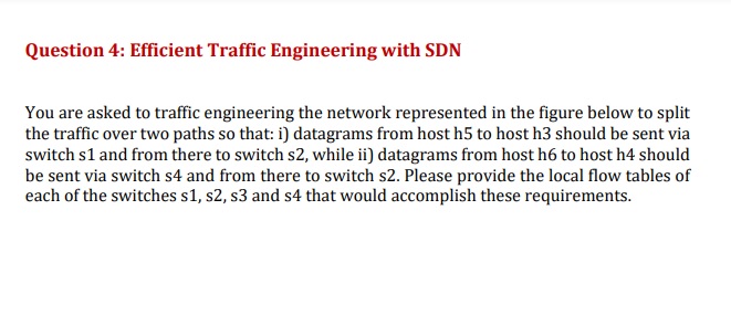 traffic flowing from the router u to z needs to be routed