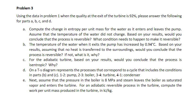 Problem 3 Using the data in problem 1 when the quality at