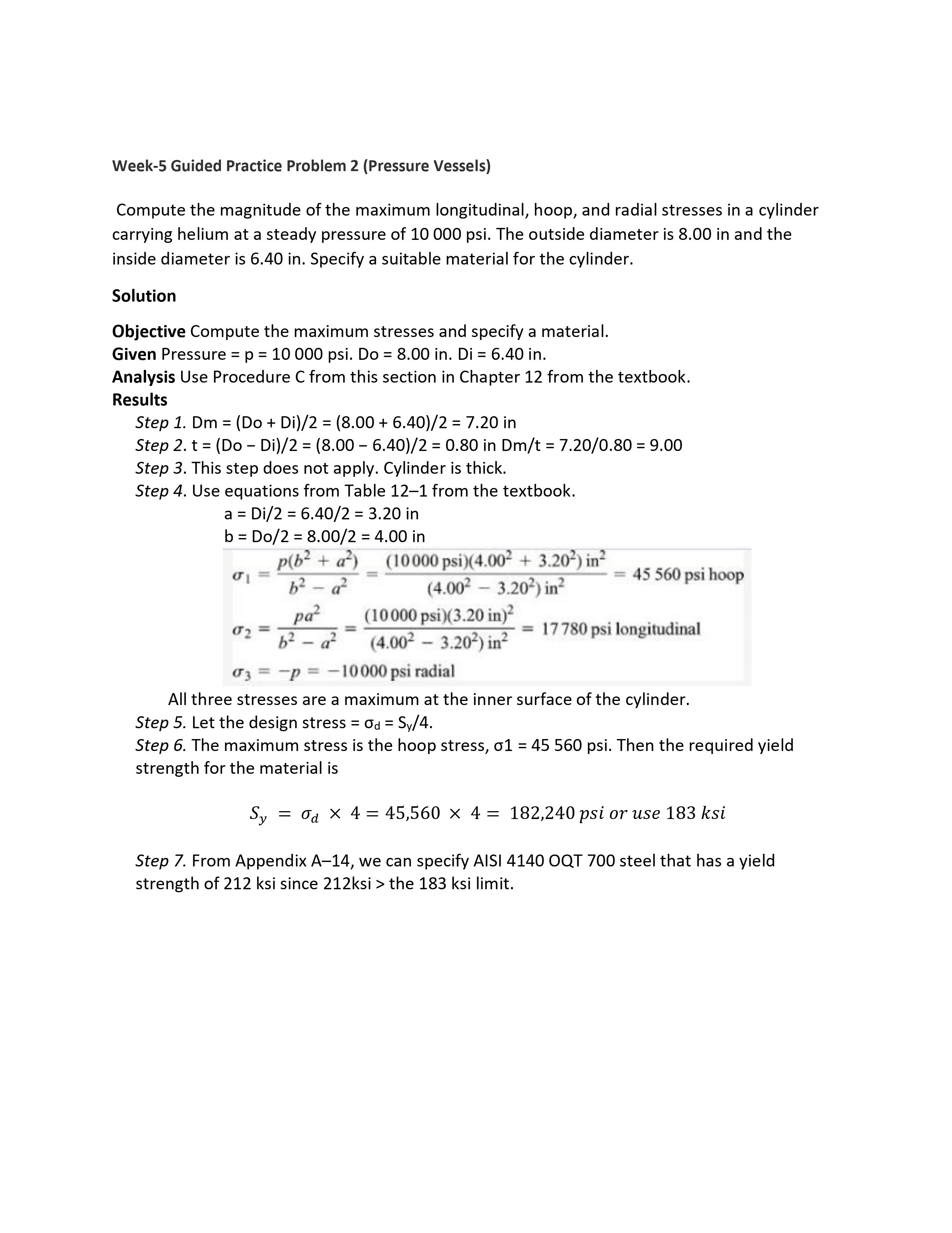 25 mm, and its length is 950 mm. What maximum load can