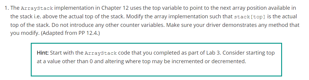 index 0. * * @author Java Foundations * @version 4.0 */ public