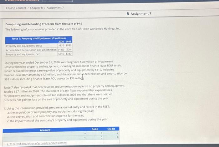 Course Content / Chapter 8 Assignment 7 Computing and Recording Proceeds from
