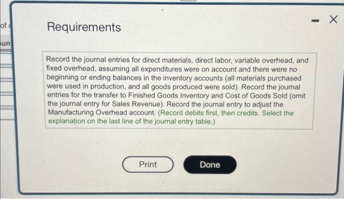 16,400 F Variable overhead cost variance 1,200 U Variable overhead efficiency variance