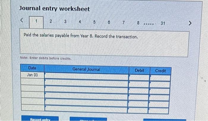 Year 9, for one year's office rent in advance. 3. Purchased $425