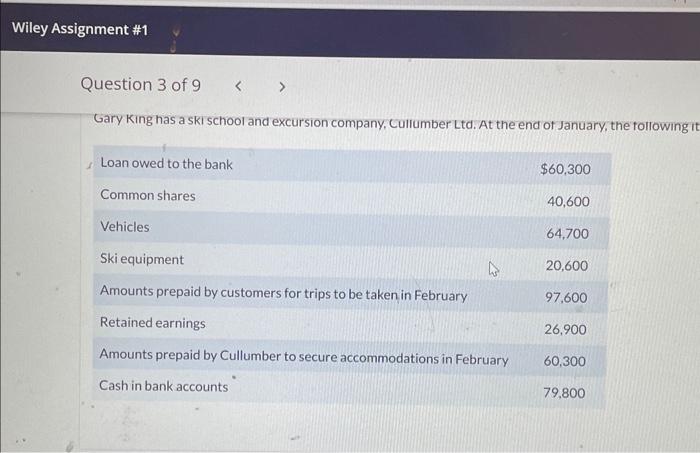 Wiley Assignment #1 Question 3 of 9 < Gary King has a