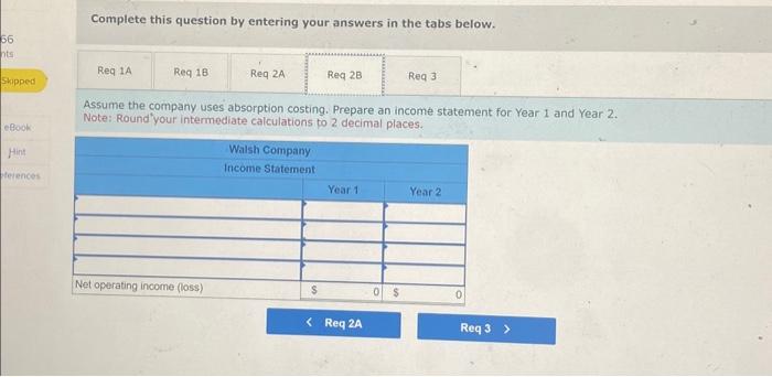 following information pertains to each of the company's first two years of