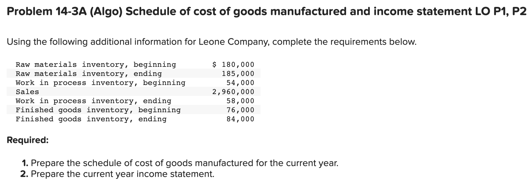 following information applies to the questions displayed below.] The following year-end information