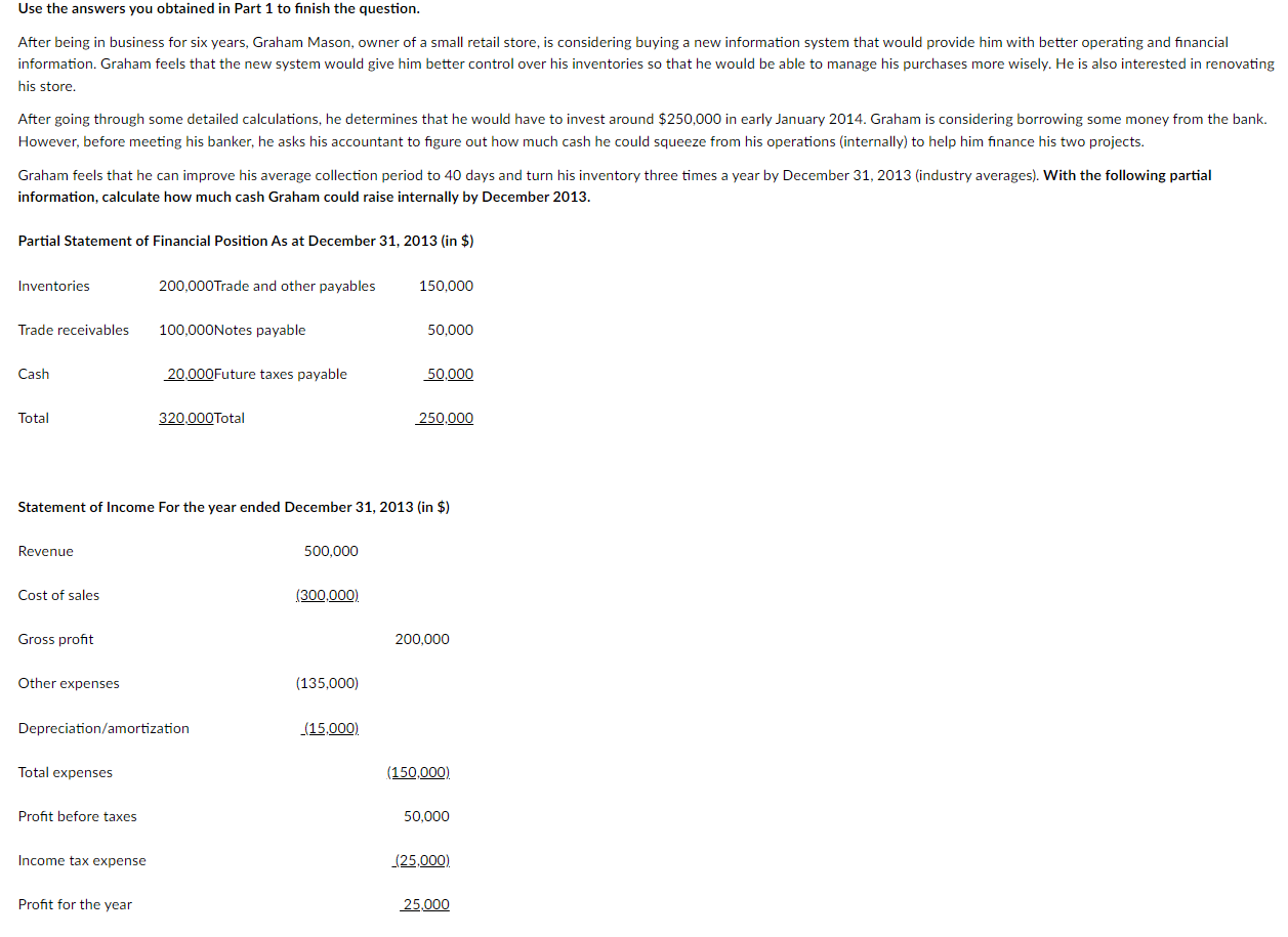 Part 2. Enter all numbers with a comma when necessary. Do not