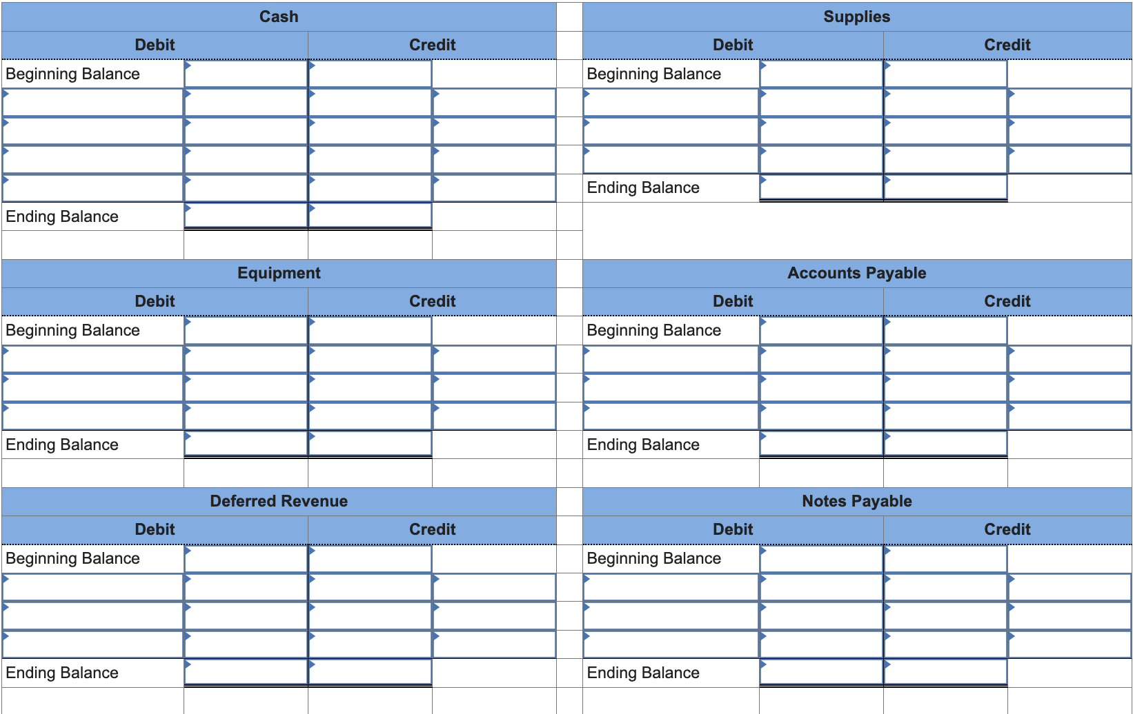 of $2,600. March 3 March 5 March 7 Purchase sewing equipment by