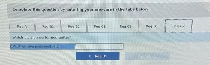 most recent year (year 3), data from the two divisions shows the