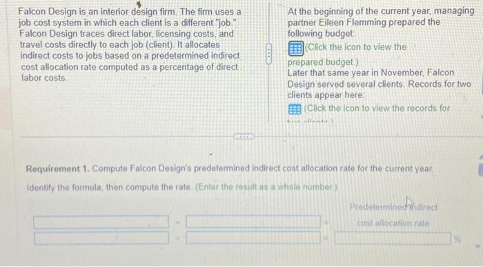 $ 1,000,000 Support staff salaries... $ 120,000 Direct labor hours. Computer lease
