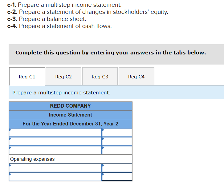 displayed below.] At the beginning of Year 2, the Redd Company had
