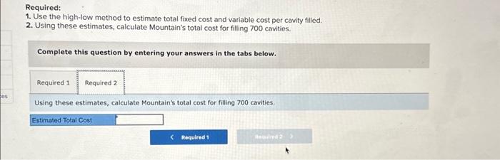 Number of Cavities Filled Total Cost Month January 300 $5,100 February 375