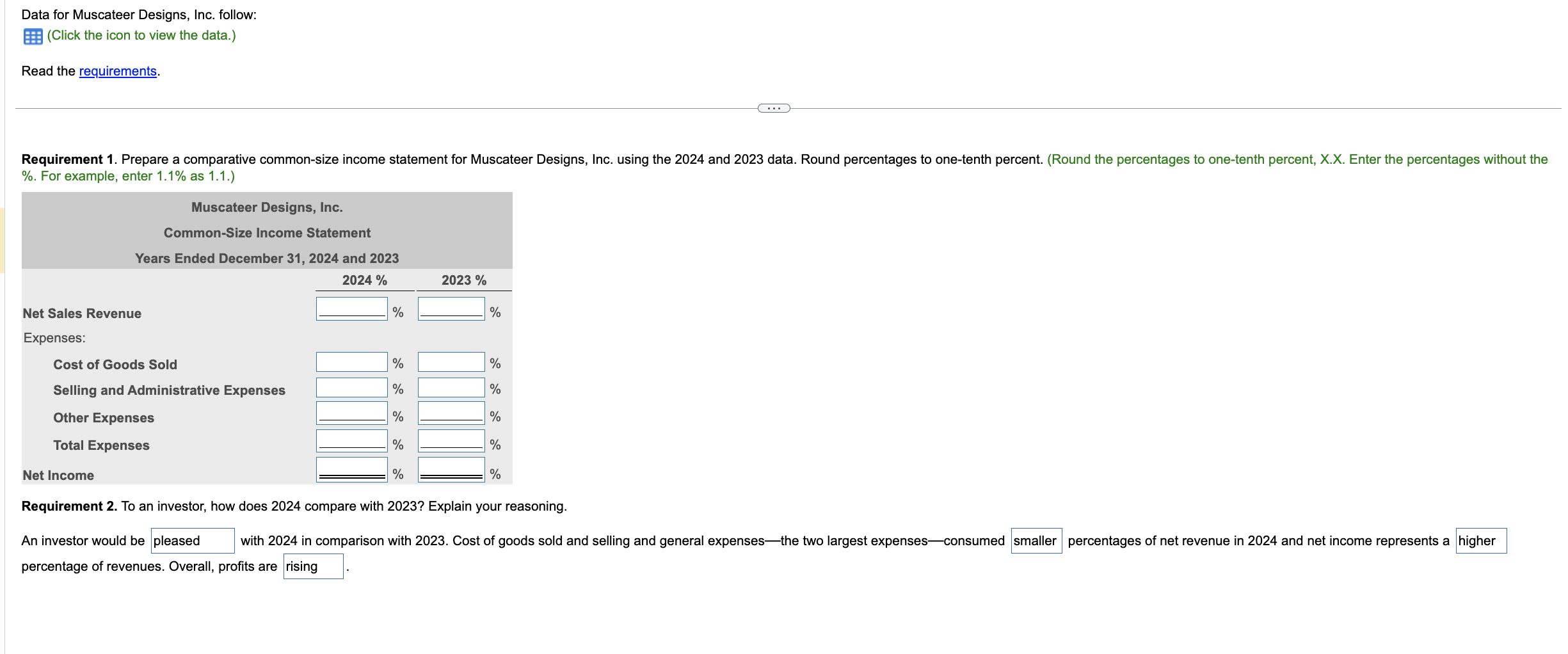 2024 and 2023 - 2024 2023 $ 428,950 $ 375,750 Net Sales