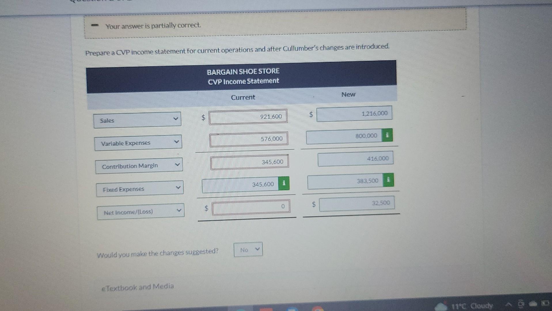 manager for Bargain Shoe Store. She is currently working on a major