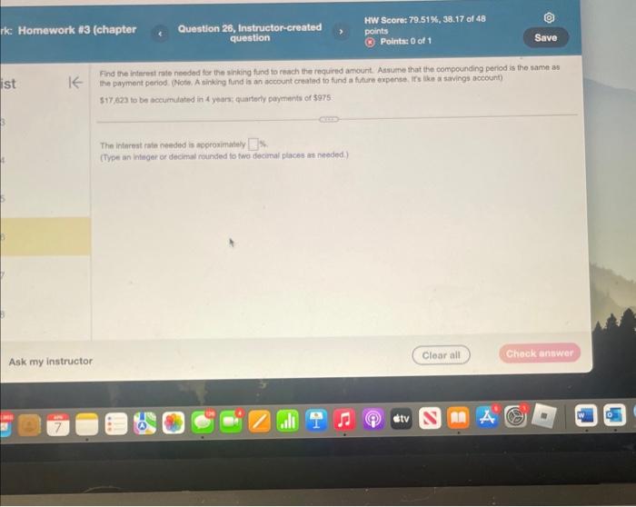 rk: Homework #3 (chapter Question 26, Instructor-created question ist Ask my instructor