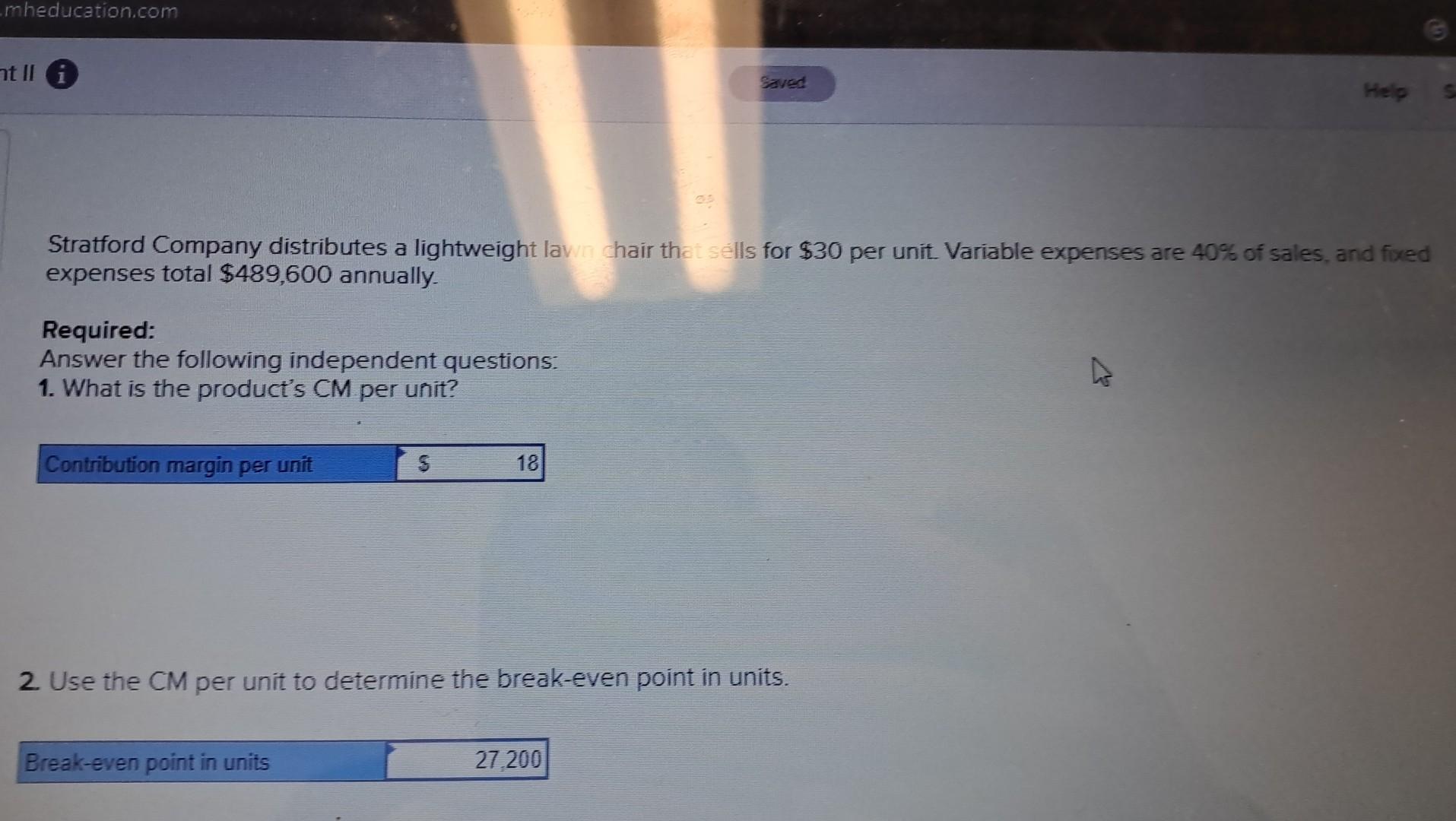 _mheducation.com nt lli Saved Help Stratford Company distributes a lightweight lawn chair
