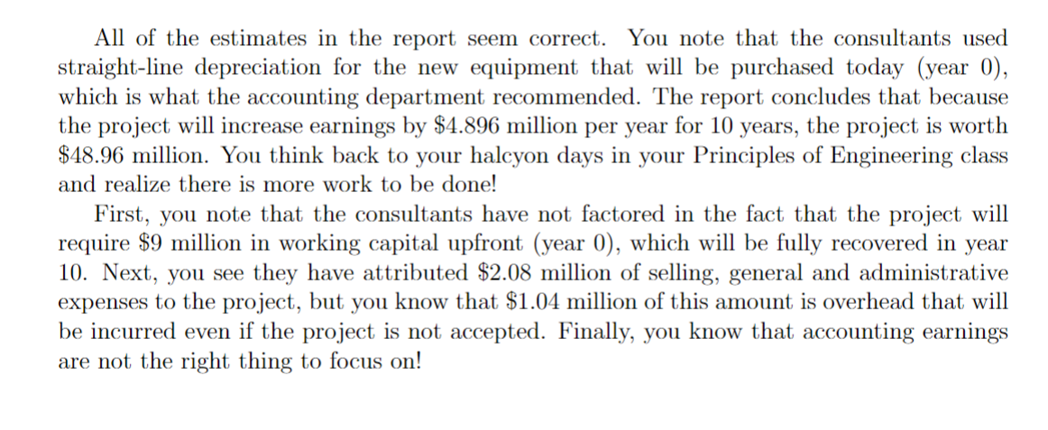 expanding its operations in synthetic fiber manufacturing. Your boss comes into your