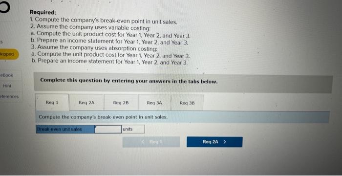 Unit Product Costs and Income Statements [LO6-1, LO6-2] Haas Company manufactures and