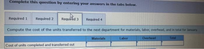 in process inventory and the costs added during January amounted to $637,624