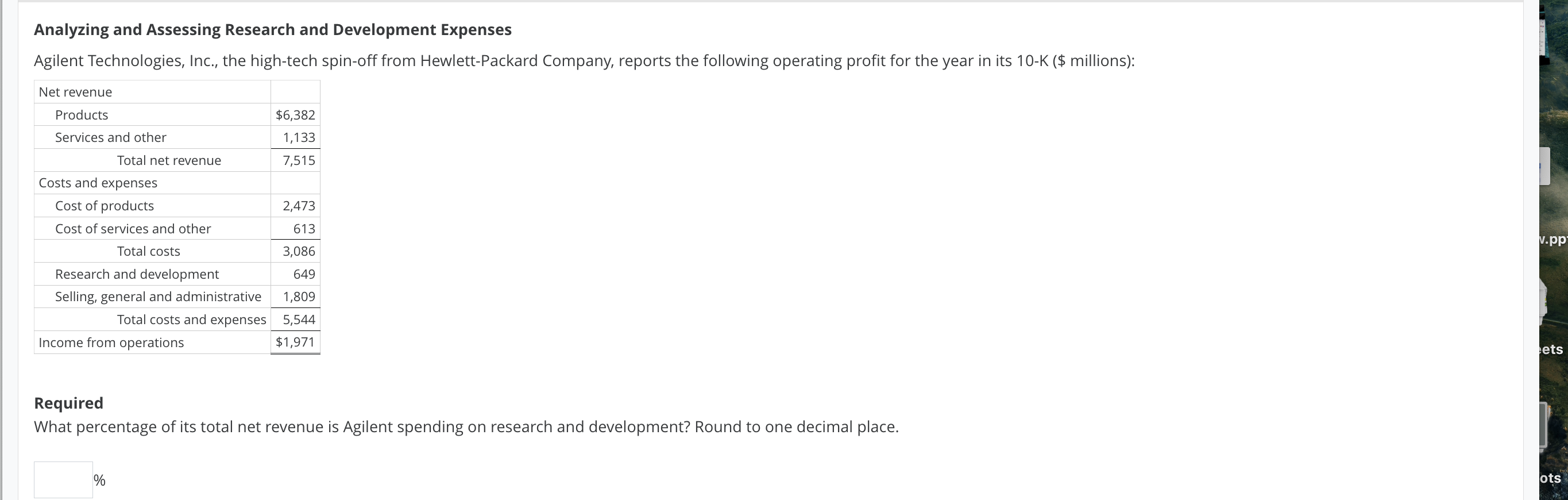 Analyzing and Assessing Research and Development Expenses Agilent Technologies, Inc., the high-tech