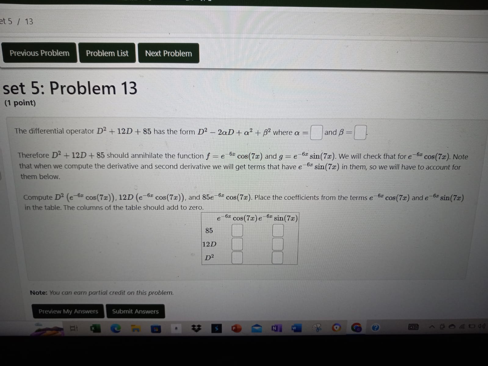 et 5/13 Previous Problem Problem List Next Problem set 5: Problem 13