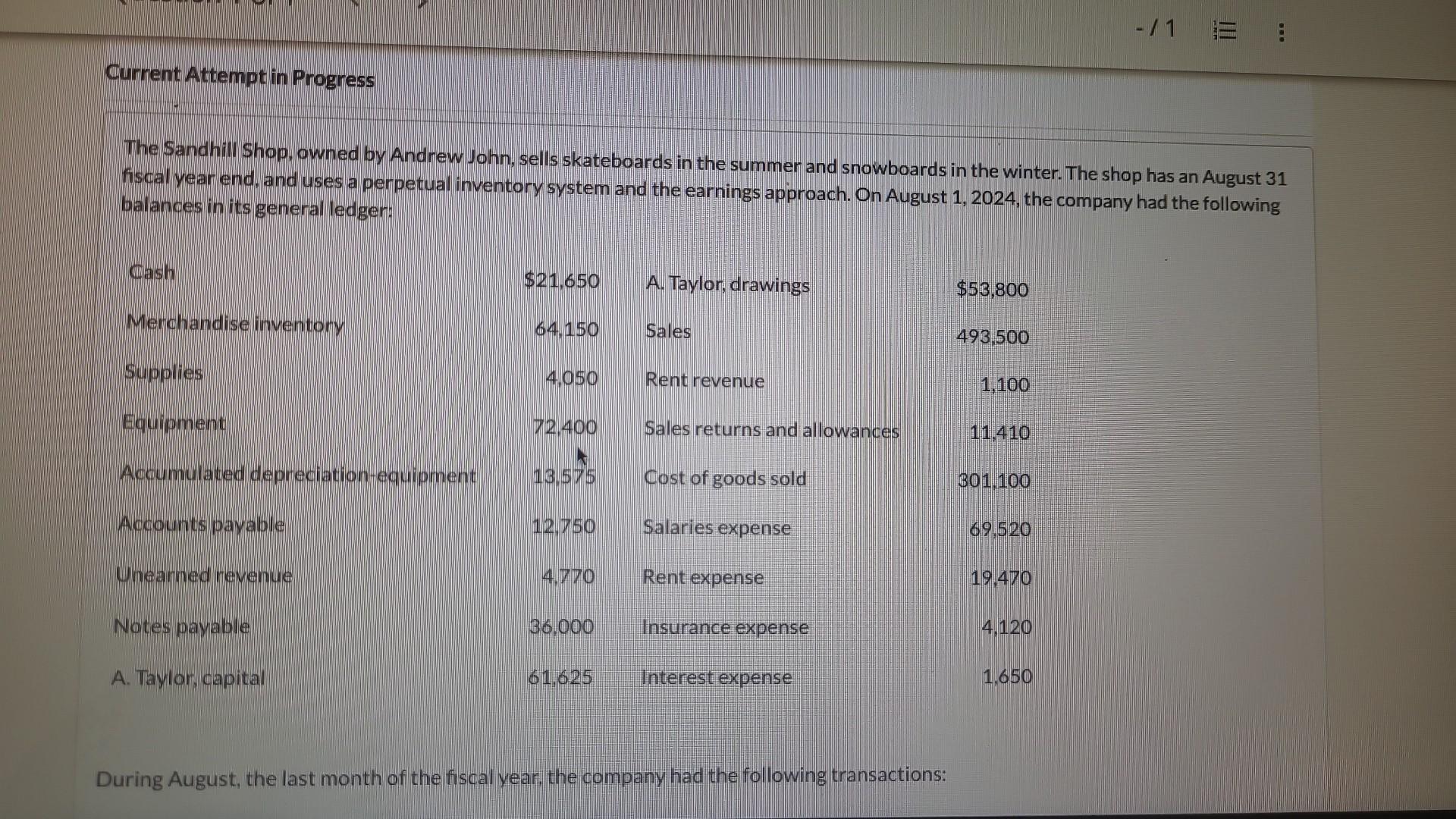 Current Attempt in Progress -/1 E The Sandhill Shop, owned by Andrew