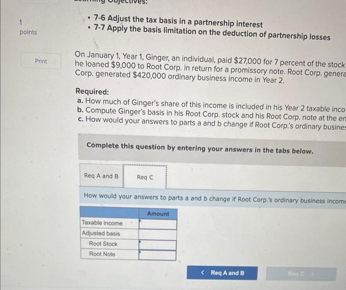 basis in a partnership interest .7-7 Apply the basis limitation on the