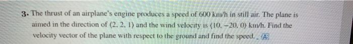 O OPA OKB 3. The thrust of an airplane's engine produces a