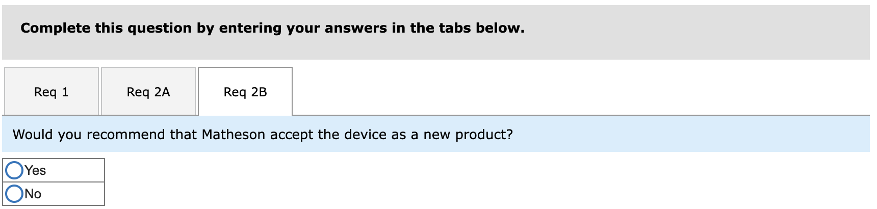 be acquired to produce the device. The equipment would cost $318,000 and