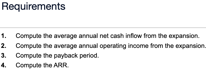 Assume that Cherry Valley uses the straight-line depreciation method and expects the