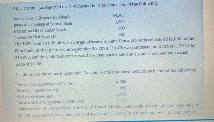 Street in Corbin, KY 40701. Dan's Social Security number is 111-11-1112, and