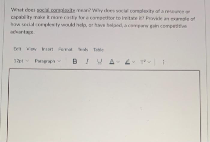 What does social complexity mean? Why does social complexity of a resource