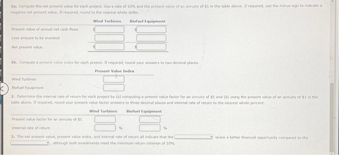 two capital investment projects. The estimated net cash flows from each project